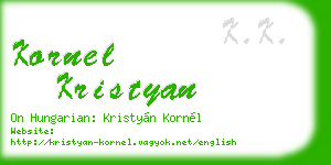 kornel kristyan business card